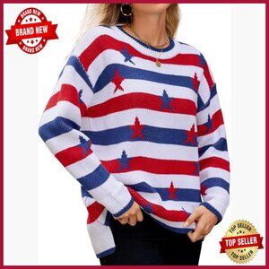 Oversized Chunky Knit Sweater Pullover Long Sleeve Crewneck Tunic Casual